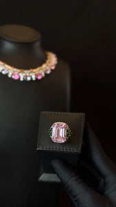 Y WITH RING | PINK & GOLDEN