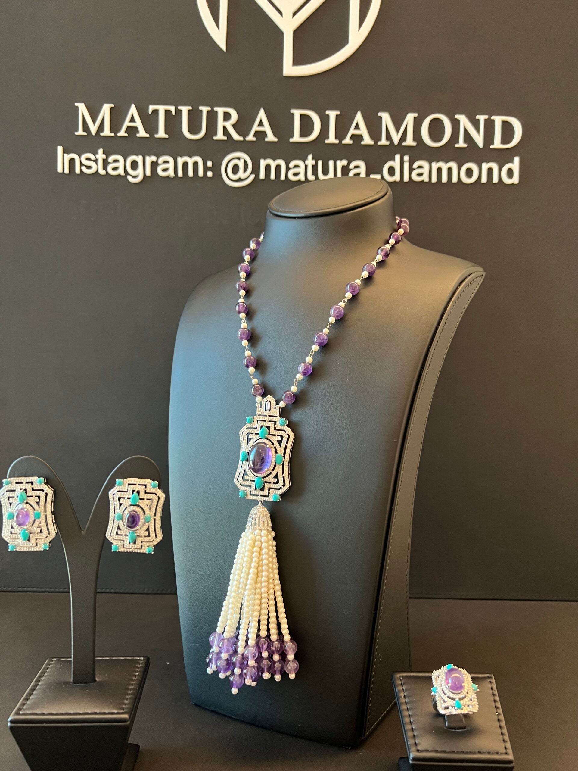 ALTOWAYYA | PEARLS & PURPLE & TURQUOISE