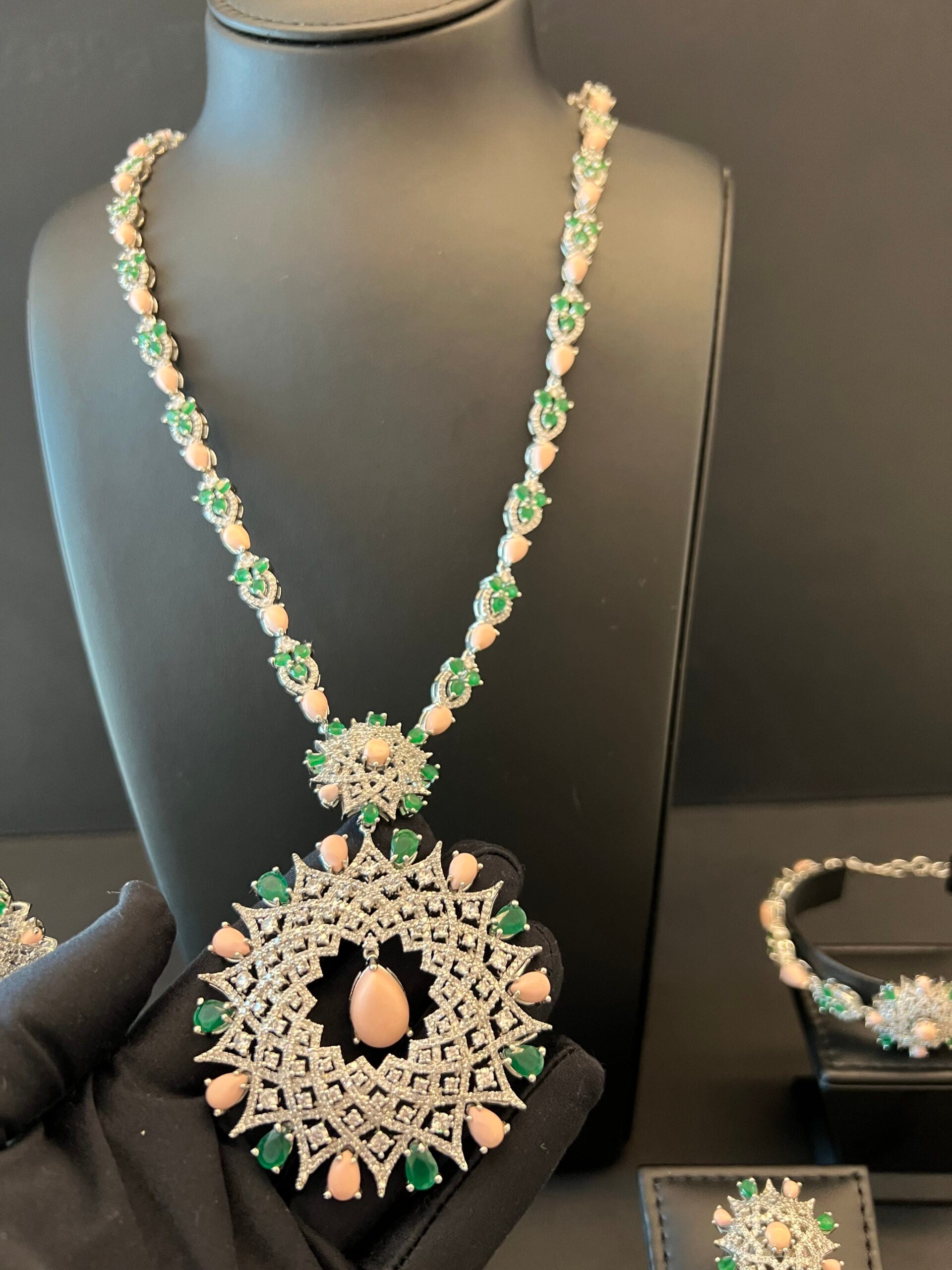 ATHEEJA | PINK & GREEN
