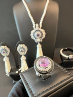 ALSHAINDAGA | PEARLS & PURPLE & BLUE